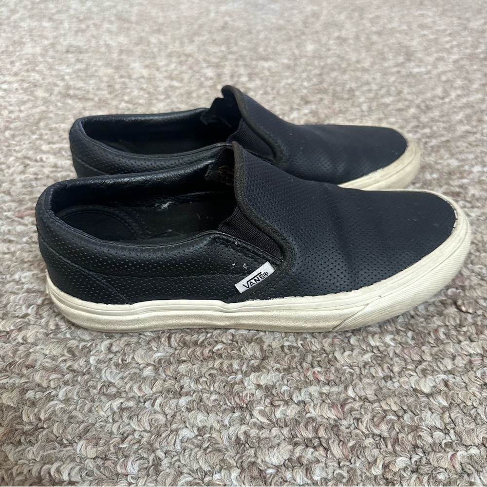 Vans Women’s Black Perforated Slip-On Sneakers